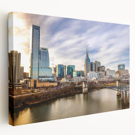 Large abstract canvas art with swirls of blue and white, ideal for kitchen wall decor.