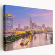 Large abstract canvas print with swirling blue and white patterns, suitable for kitchen wall art.