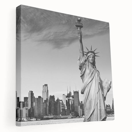 Large abstract cityscape in vibrant twilight hues on rolled canvas, ideal for kitchen wall art.