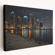 Large abstract kitchen art on canvas featuring swirling blue and green tones, ideal for modern kitchen ambiance.