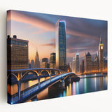 Large acrylic print of a minimalist kitchen scene in soft pastel shades, ideal for kitchen wall art.