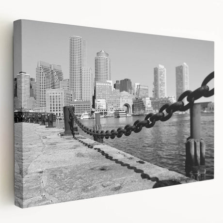 Large abstract cityscape in vibrant twilight hues on rolled canvas, ideal for kitchen wall art.
