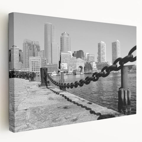 Large abstract cityscape in vibrant twilight hues on rolled canvas, ideal for kitchen wall art.