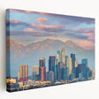 Large abstract painting in vibrant orange and blue tones on canvas, suitable for kitchen wall decor.