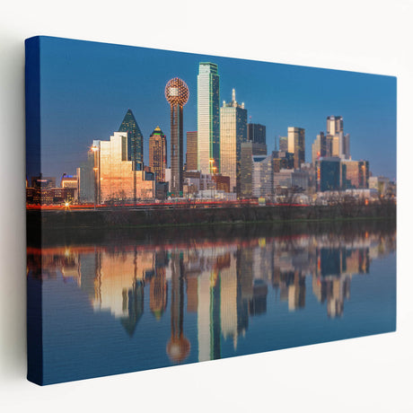 Large abstract acrylic print in vibrant blue and orange, ideal for kitchen wall art.