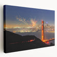 Large abstract canvas art featuring swirls of blue and green, ideal for kitchen wall decor.