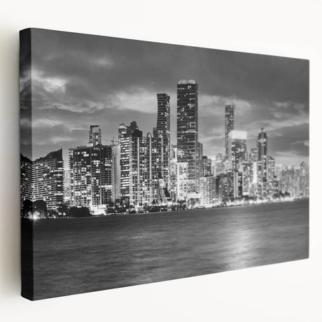 Large abstract canvas art with swirls of blue and white, ideal for kitchen wall decor.