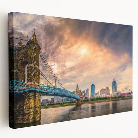 Large abstract canvas art featuring swirling blue and white patterns, ideal for kitchen wall decor.