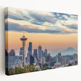 Large abstract canvas art in vibrant blue and orange tones, ideal for kitchen wall decor.