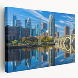 Large abstract acrylic print with swirls of blue and green, suitable for kitchen wall art.