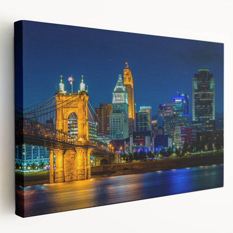 Large abstract canvas art featuring vibrant blues and greens, ideal for kitchen wall decor.