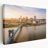 Large abstract canvas art with swirling blue and white patterns, suitable for kitchen wall decor.