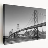 Large abstract canvas art in vibrant blue and orange tones, ideal for kitchen wall decor.