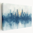 Large abstract painting in soft pastel hues on canvas, ideal for kitchen wall art.