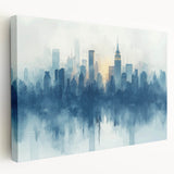Large abstract painting in soft pastel hues on canvas, ideal for kitchen wall art.