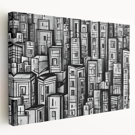 Large abstract canvas print featuring swirling blue and gray tones, suitable for kitchen wall art.