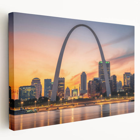 Large abstract cityscape in muted gray and blue tones on a stretched canvas, ideal for kitchen wall art.