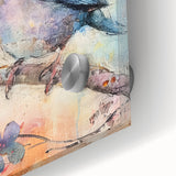 Close-up of a clear acrylic glass piece showcasing intricate details and a smooth surface, ideal for home decor or artistic displays. The modern design highlights the glass's reflective qualities, enhancing any interior setting.