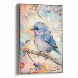 Framed canvas artwork showcasing a modern abstract design with silver accents, displayed in a stylish living room setting, enhancing contemporary decor aesthetics.