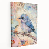 Stretched canvas showcasing a vibrant abstract design, ideal for modern home decor. The piece features vivid colors and a sleek side view, enhancing any interior space.