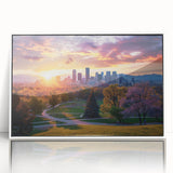 Art deco poster featuring a stylized stork in pastel shades, perfect for nursery wall art on acrylic print.