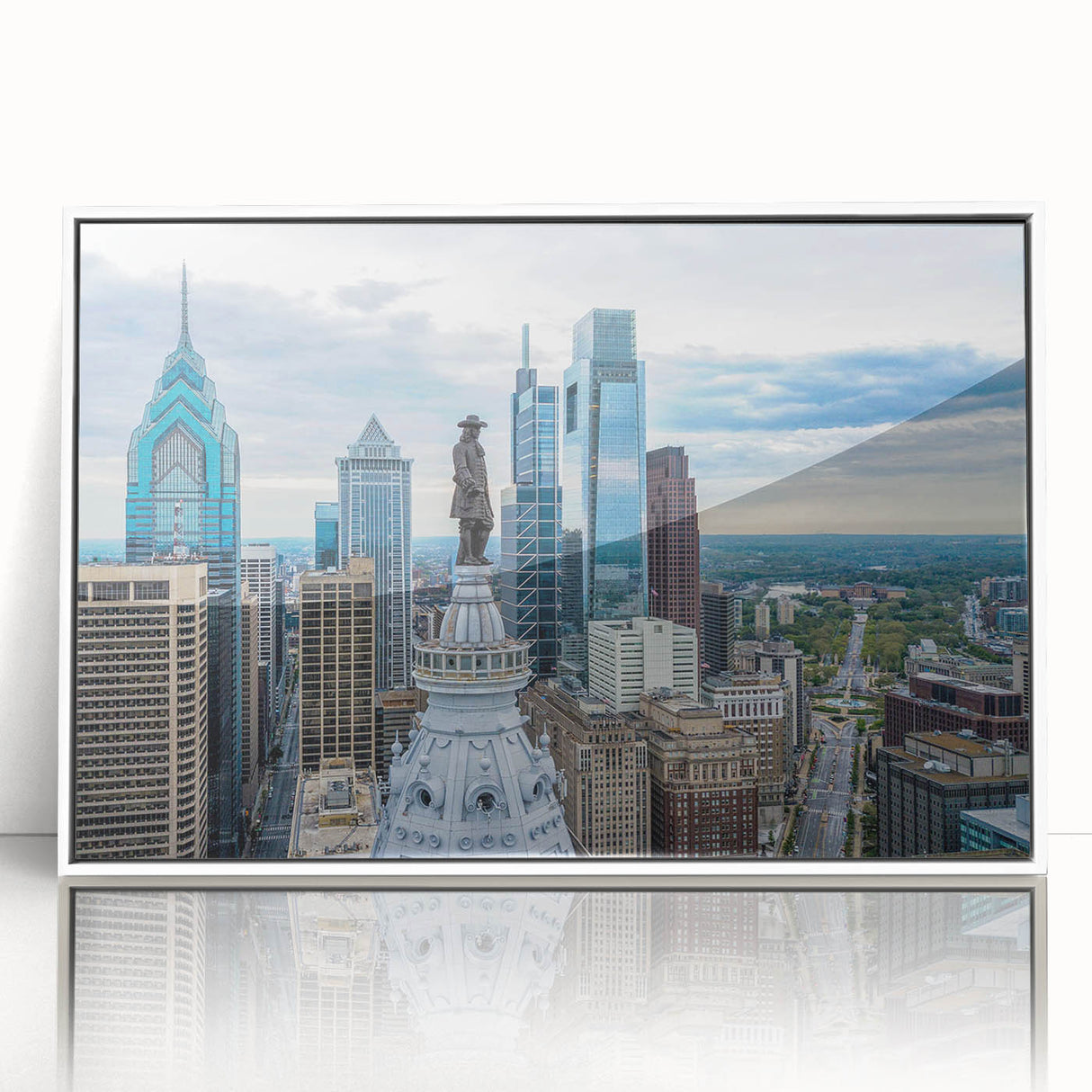 Art deco poster featuring a geometric pattern in muted gold and navy tones on canvas, ideal for modern nursery wall art.