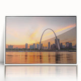 Art deco poster featuring a monochrome cityscape, printed on framed canvas, suitable for modern art wall decor in a nursery.