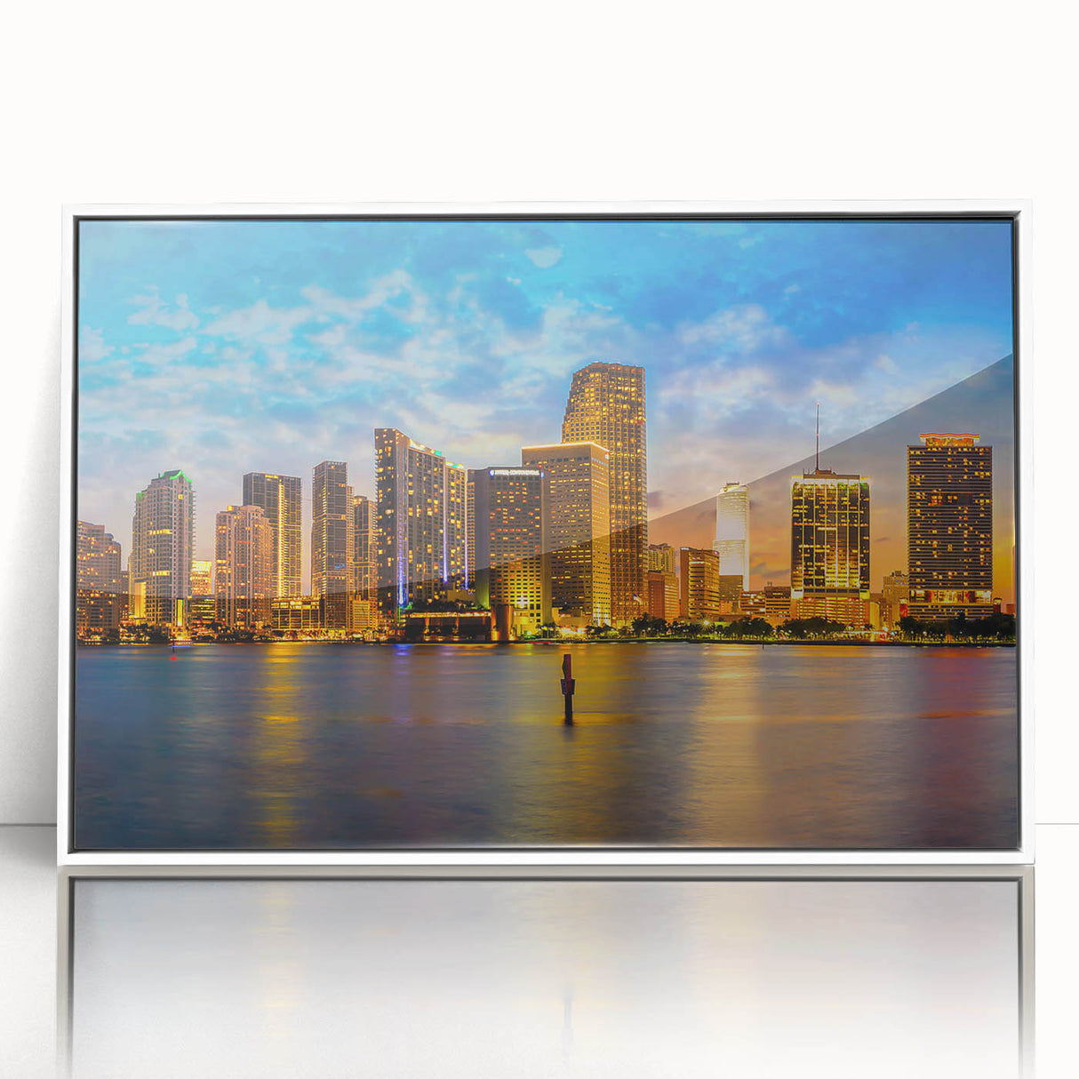 Art deco poster featuring geometric shapes in pastel shades, printed on framed canvas, ideal for nursery wall art.