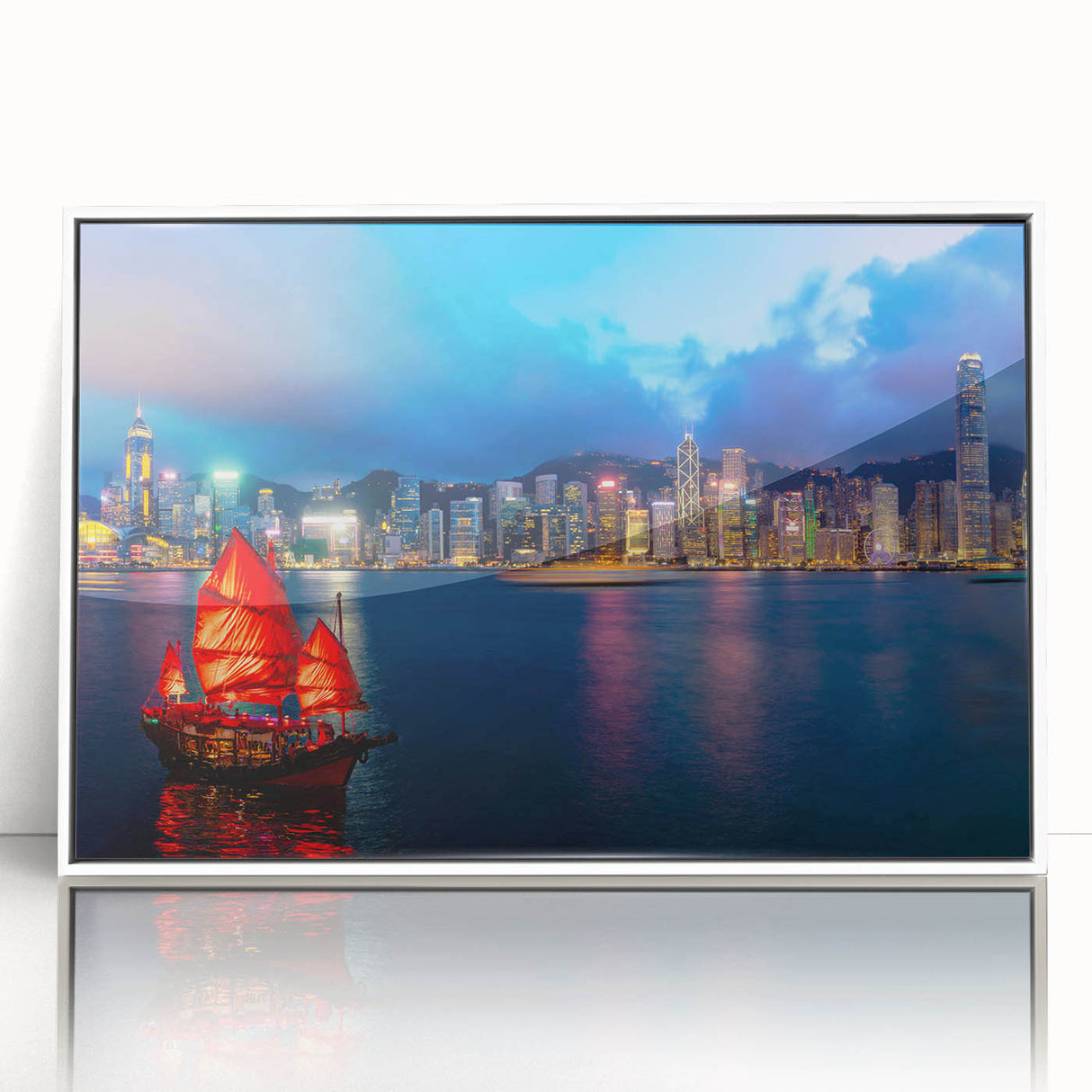 Art deco poster featuring a stylized stork in pastel shades on canvas, ideal for nursery wall art.