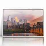 Art deco poster featuring a geometric pattern in muted gold and navy, printed on canvas, ideal for nursery wall art.