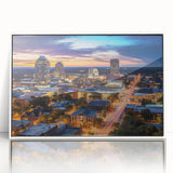 Art deco poster featuring a geometric pattern in muted gold and navy tones, suitable as modern art wall decor for a nursery.