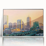 Art deco poster featuring a geometric pattern in muted gold and teal, ideal for nursery wall decor.