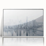 Art deco poster featuring geometric shapes in pastel shades on canvas, suitable for modern nursery wall decor.