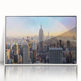 Art deco poster featuring a stylized stork in pastel shades, ideal for nursery wall art.