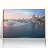 Art deco poster featuring a streamlined geometric design in muted gold and teal tones, ideal for nursery wall art.