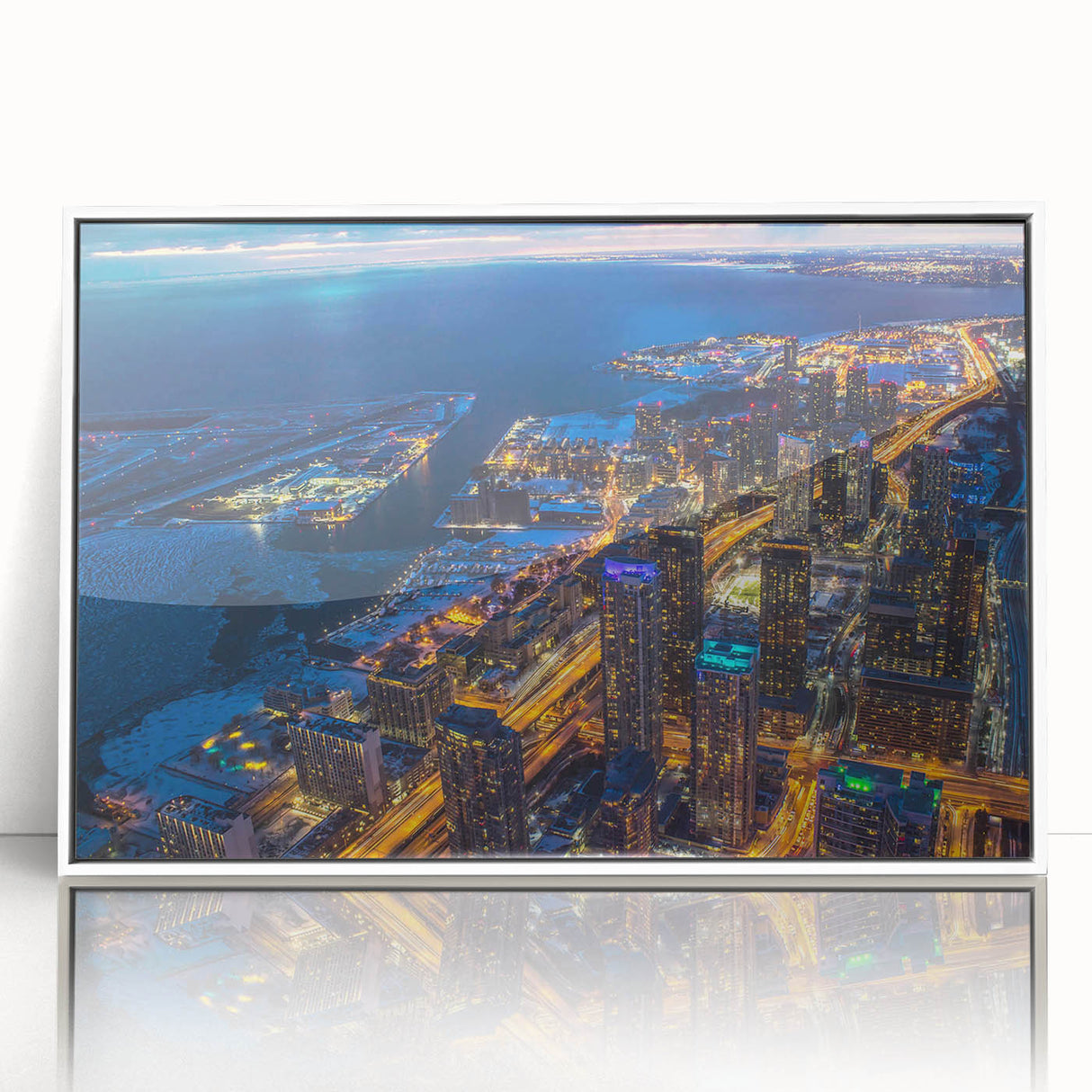 Art deco poster featuring a geometric pattern in muted gold and navy tones, printed on canvas, ideal for nursery wall decor.