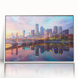 Art deco poster featuring a geometric pattern in pastel shades on canvas, ideal for nursery wall art.