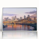 Art deco poster featuring a geometric pattern in pastel shades on canvas, suited for nursery wall art.