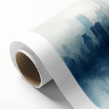 Art deco poster featuring a stylized stork in pastel shades, ideal for nursery wall art.