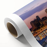 Art deco poster featuring a stylized stork and pastel colors on canvas, ideal for nursery wall art.