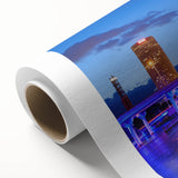 Art deco poster featuring a stylized stork, in soft pastel shades on canvas, ideal for nursery wall art.