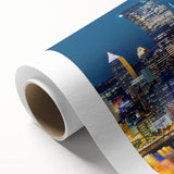 Art deco poster featuring a stylized stork in pastel shades, ideal for nursery wall art.