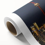 Art deco poster featuring a stylized stork in pastel shades, ideal for nursery wall art.