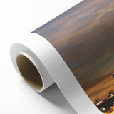 Art deco poster featuring a stylized stork in pastel shades, ideal for nursery wall art.