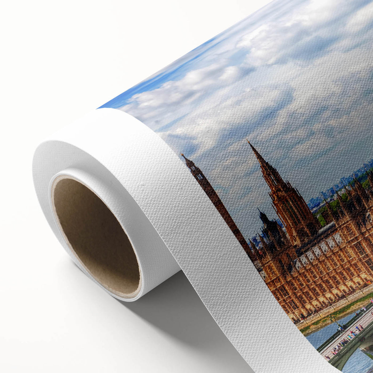 Art Deco poster of a stylized stork in pastel shades on canvas, ideal for nursery wall art.