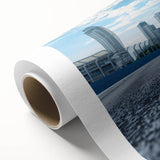 Art deco poster featuring pastel-hued geometric patterns on canvas, ideal for nursery wall art or dining room decor.