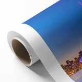 Art deco poster featuring a stylized stork in pastel shades, ideal for nursery wall art.