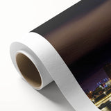 Art deco poster featuring a stylized stork in pastel shades on canvas, ideal for nursery wall art.