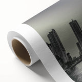 Art deco poster featuring a stylized stork in muted pastel shades on canvas, ideal for nursery wall art.