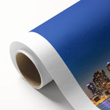 Art deco poster featuring a stylized stork in pastel shades on canvas, ideal for nursery wall art.